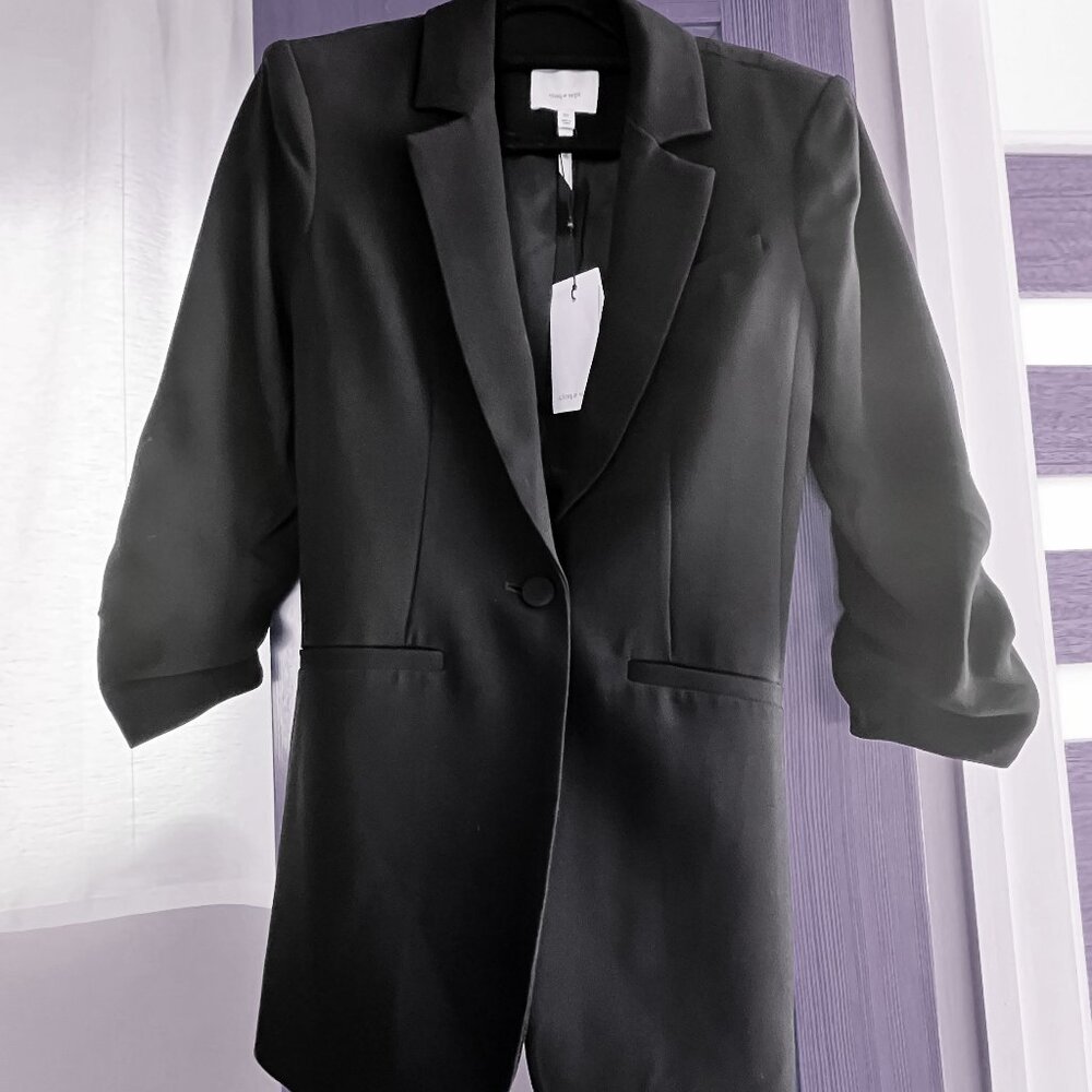 Cinq a Sept Khloe crepe black blazer